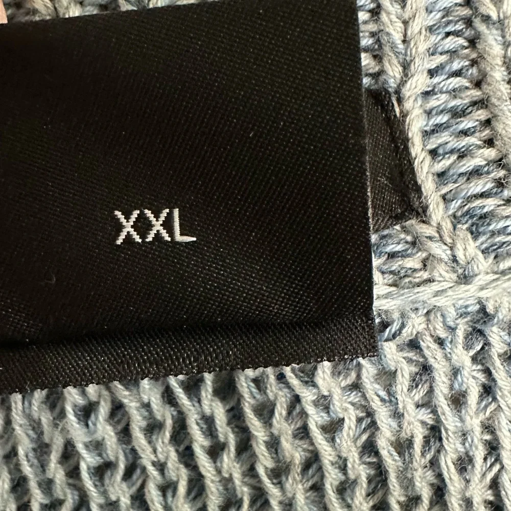 Hugo Boss Light Blue textured waffle-knit Crewneck Sweater